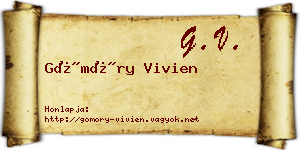 Gömöry Vivien névjegykártya